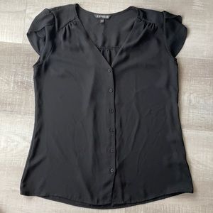 Express Lightweight button down blouse